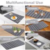 Bmrewax Stone Drying Mats for Kitchen Counter, 24"16" Collapsible Drying