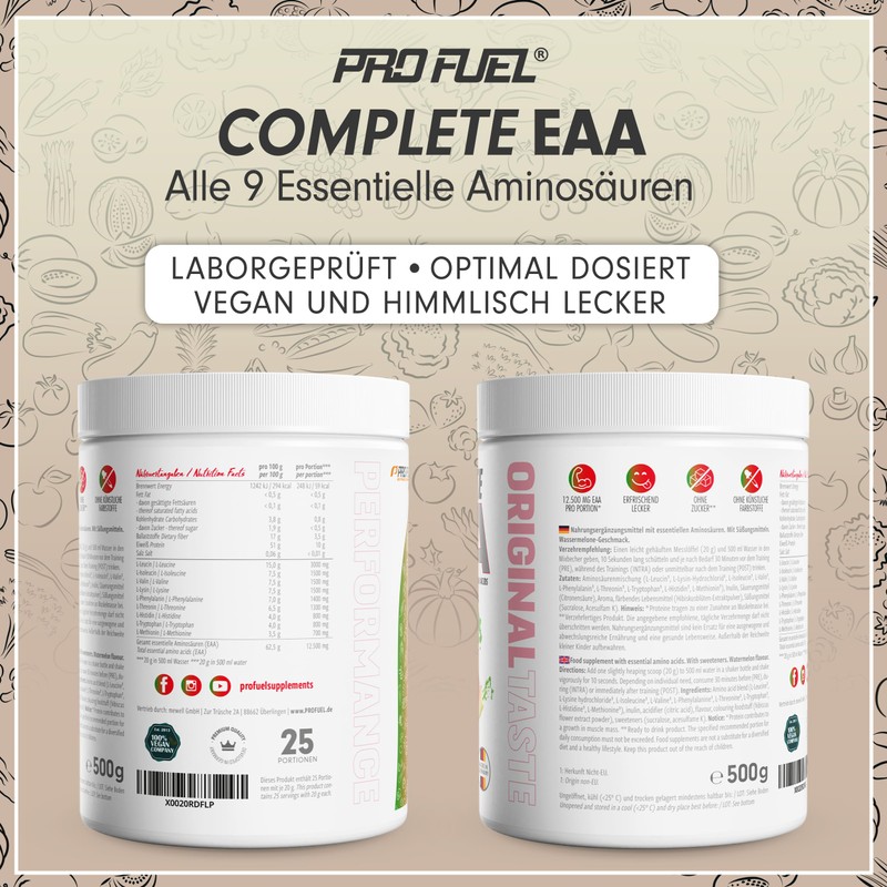 EAA Powder 2 x 500 g Watermelon - 12,500 mg