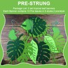 Pack of 2 Green Tropical Palm Leaves Tropical Leaf Banner,