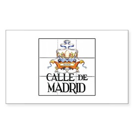 CafePress Calle De Madrid, Madrid Spain Sticker (Rectangul Rectangle Bumper Sticker Car Decal