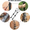 Linyongc Backpack Hiking Stick Holder Straps, 10pcs, Black, Elastic Rope