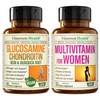 Vegan Glucosamine Chondroitin MSM Joint Support Supplement & Complete Multivitamin
