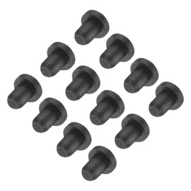 uxcell High Temp Silicone Plug Mount Dia 4.5mm/0.18 inch t Shaped Rubber Stopper Hole Plugs for Powder Coating Plating Waterproof Plugs Sealing Plugs Black Pack of 12(OD 7mm)