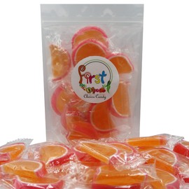Jelly Fruit Slices Gummy Candy Individually Wrapped (Apricot Peach, 2 Pound)