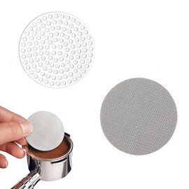 LINTRA Pack of 2 Puck Screen 58 mm, 58 mm Portafilter Puck Screen, Stainless Steel Espresso Strainer, Silver Stainless Steel Espresso Puck Screen, for Home, Cafe, Breakfast Shop