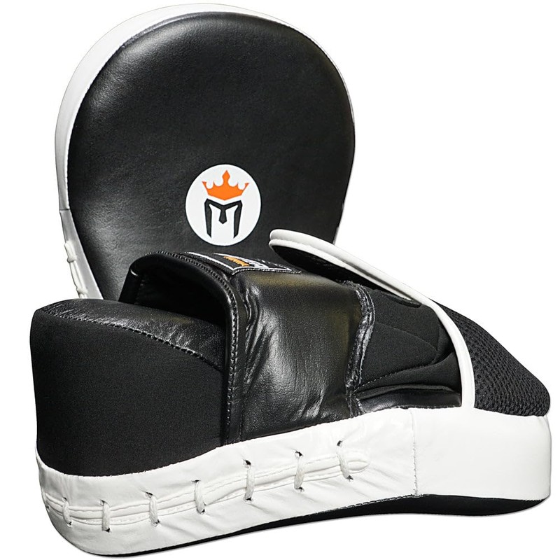 Meister Cowhide Leather Curved Focus Mitts w/Wrist Support (Pair)