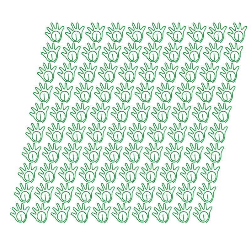 100pcs Paper Clips Innovative Cute Small Palm Shape Reusable Mini