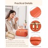 Large Capacity Travel Cosmetic Bag for Women,Portable Makeup Bag,Open Flat