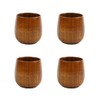 HomeImpel 4 Pack Wooden Coffee Cups Tea Cups, 4oz, 120ml,