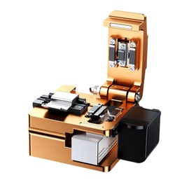 Optical Fiber Cleaver, High Precision FTTH Fiber Optic Cutter with 16 Cleave Positions & Blade Life up to 48,000 Cuts, for 0.25mm, 0.9mm, 3.0mm Fibers, with Scrap Collector