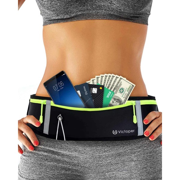 Victoper Running Belt, Unisex Waterproof Waist Strap,Running Phone Holders Comfortable