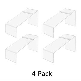 Marketing Holders Shoe Stand Slanted Premium Clear Acrylic 9"L x 4"W x 5"H Shoe Display Qty 4