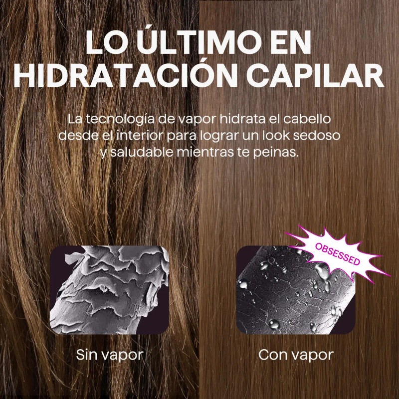 Plancha De Pelo Wavytalk Steam Con Peine Desmontable