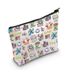 MNIGIU Funny Gamer Inspired Gift Video Game Lover Gift Cartoon Characters Makeup Bag Adventure Game Fan Gifts