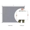 VIZ-PRO Large Fabric Bulletin Board/Foldable Notice Board Felt Gray, 60