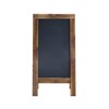 Flash Furniture Canterbury Magnetic Chalkboard Sign - Rustic Brown Wood