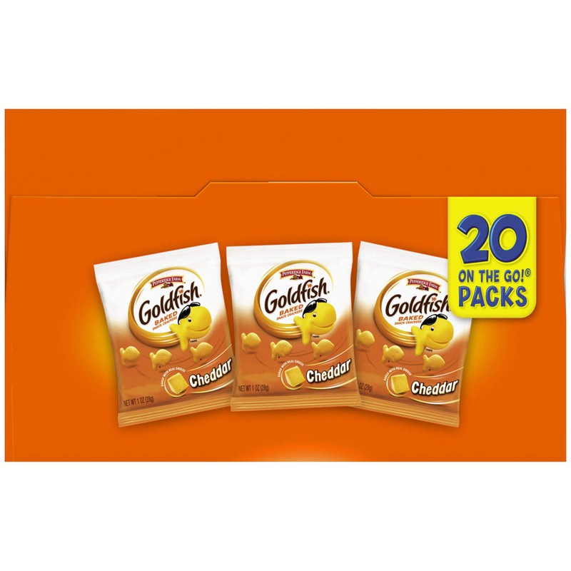 Pepperidge Farm Goldfish Cheddar Crackers, 20 oz. Multi-pack Box, 20-count