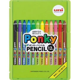Mitsubishi Pencils K800PK12CLT PONKY PENCIL Colored Pencils Set of 12 Colors