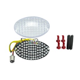 Fit For Buell XB12 Ulysses(Except Stone's)/ Blast / XB12S Lightning / XB12R Firebolt ; 2008-2010 1125CR/ 1125R; LED Rear Lamp Brake Tail Light+Integrated Turn Signal (Clear, Style1 LED Flash)