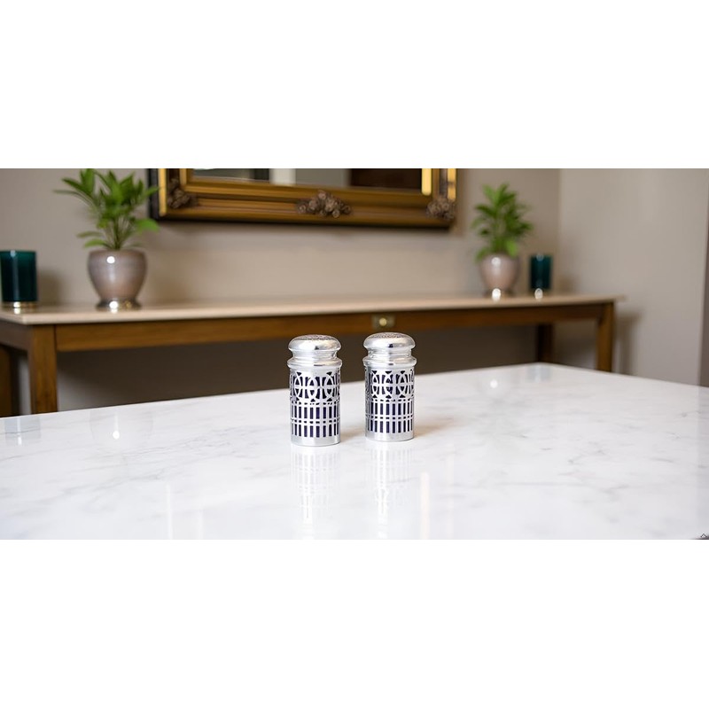 SILBERKANNE Silver Plated Salt & Pepper Shaker Set (H 7cm)
