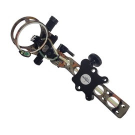 SAS Essence 019" Bow Sight with Micro Adjust Detachable Bracket with LED Sight Light for Archery Compound Bows Hunting Shooting (Camo, 5-Pin)