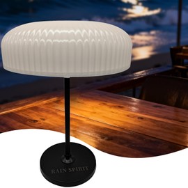 RAIN SPIRIT Solar Powered Table Lamp Outdoor,Desk Night Light Waterproof, Portable Cordless Rechargeable, Touch Color Changing- Gesture Control Lamp for Home,Bar,Bathroom,Patio, Garden