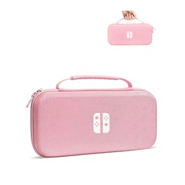 EFFIFLOW Carrying Case Compatible with Switch 2 (2025), Portable Hard Protective Travel Case with 10 Game Slots & Accessory Pocket, Cute Storage Bag for Switch 2 Console & Accessories (Pink)