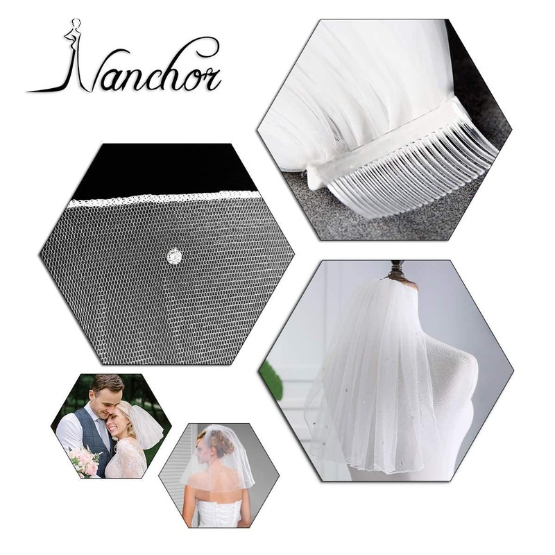 Bridal Wedding Veil Short Communion Veils for Bachelorette Party with