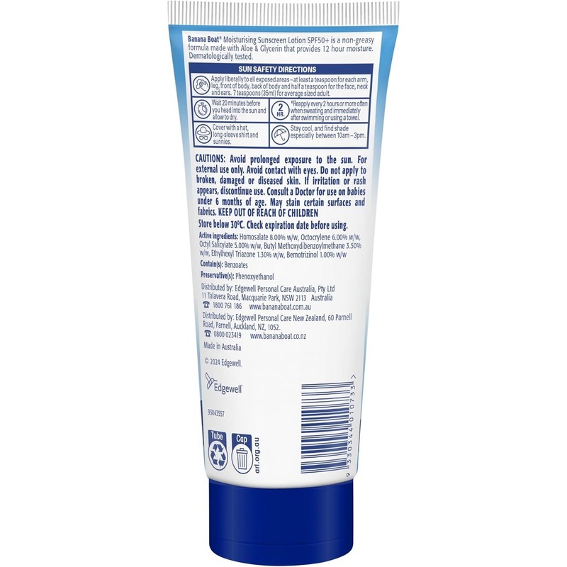 Banana Boat Moisturising Sunscreen Lotion SPF50 Plus 200g