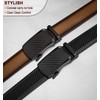 BULLIANT Men's Ratchet Belt 2 Pack-Click Leather Belt Adjustable for