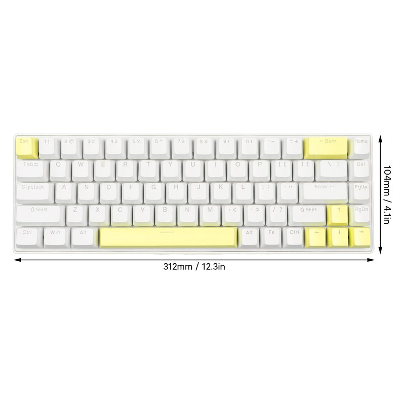 Gaming Keyboard USB 68 Keys Blue Switch N Key Rollover