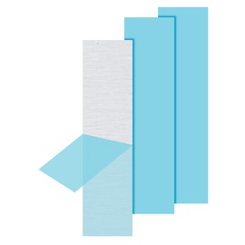 PATIKIL 6061 T651 Aluminum Sheet Metal 6 x 1.97 x 1/16 (0.0625") 3 Piece Flat Aluminum Plate with Protective Film Heat Resistant Rectangle 1.5MM for Industrial Crafts