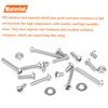 HELIFOUNER 200 Pieces #8-32 Phillips Pan Head Machine Screws Nuts