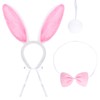 SUMERSHA 3Pcs Easter Dog Bunny Costume Set Pet Plush Rabbit