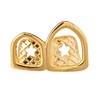 Gold Tone 2 Open Grillz Teeth for Top and Bottom