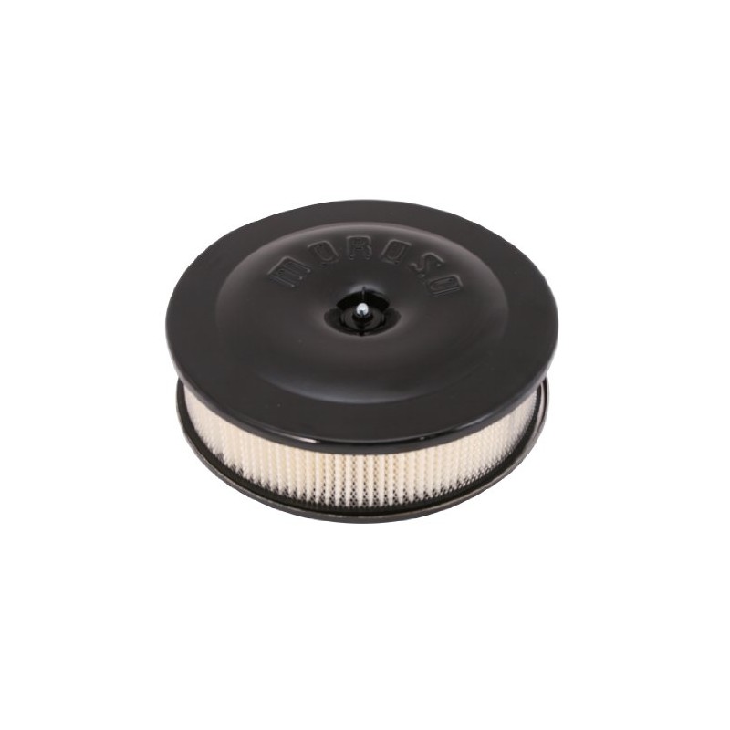 Moroso 66303 Black Powder Coat Aluminum Air Cleaner, 8.5" x