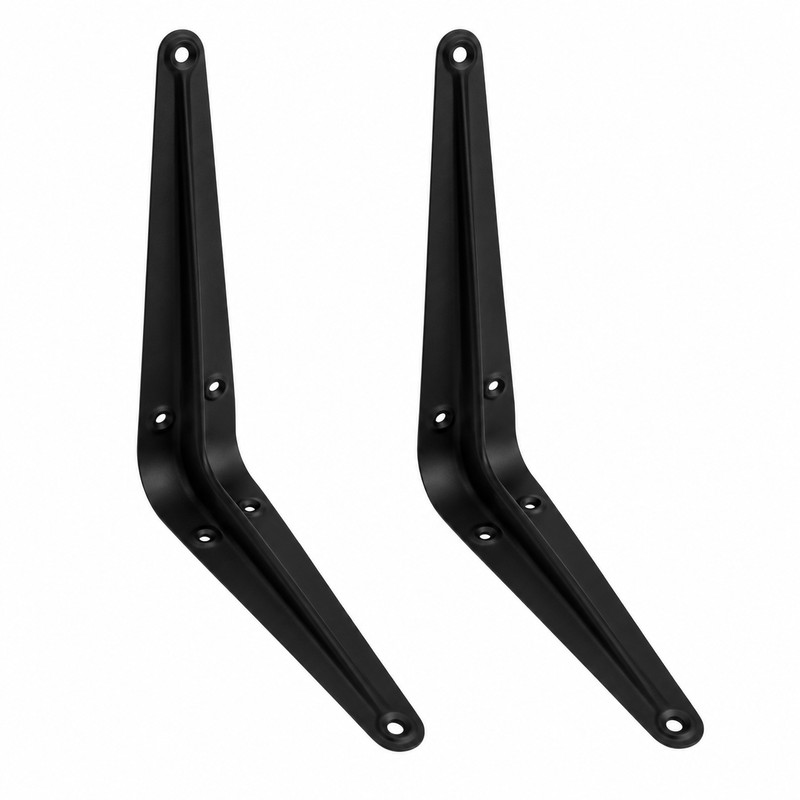 Floating Shelf L Brackets – Black Steel Wall Mount Supports