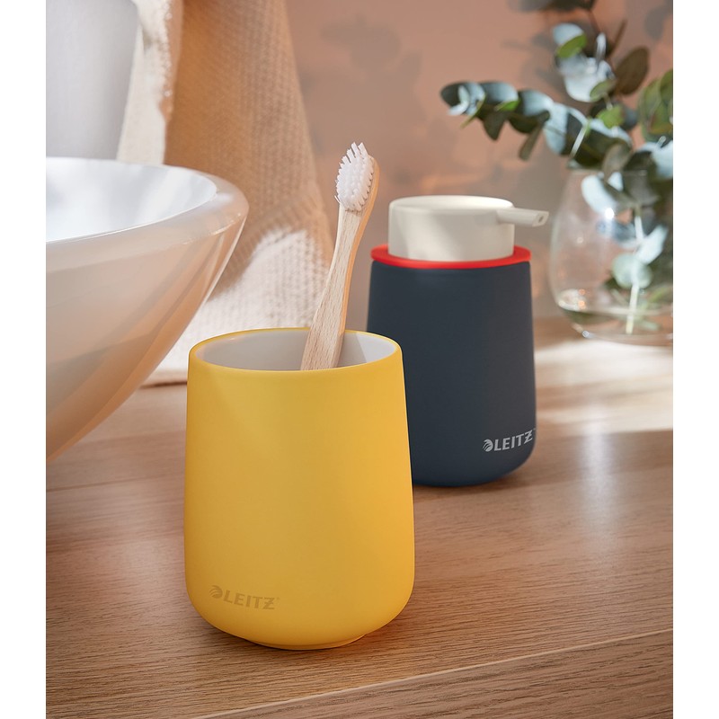 Leitz Cosy Series 53290019 Ceramic Pen Holder Warm Yellow
