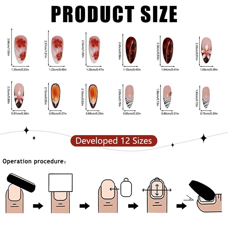 Handmade Press on Nails Medium Almond OFDNE French Tip Fake