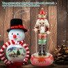 Biupky Nutcracker Christmas Decorations, 12" Wooden Nutcracker Figures Christmas, Clockwork