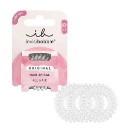 Invisibobble Original Crystal Clear Hair Spiral, 3pcs