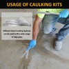958-G01 Caulking Spatula Set, Multi-Purpose Caulking Tooling 7-Piece, Stainless Steel