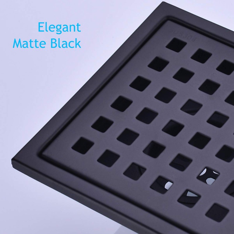 Square Shower Drain 4 inch, Nicmondo Point Center Floor Waste