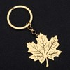 YAYAKO Stainless Steel Maple Leaf Keychain 18K Gold Leaf Gifts