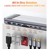 Mukiya USB C Laptop Docking Station Stand, USB C Dock