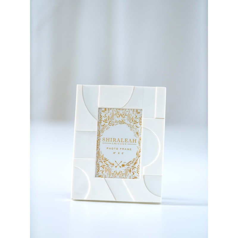 Shiraleah Ivory Roma Deco 4" X 6" Picture Frame