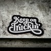 Keep on Tracking Embroidered Patch Iron on. Size 2x3.5 inches.