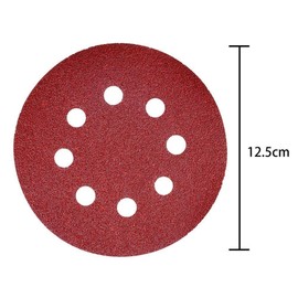 Maveek 50 Pieces 8 Holes Sanding Discs 60 Grit 5 Inch Hook and Loop Sandpaper Assortment for Random Orbital Sander