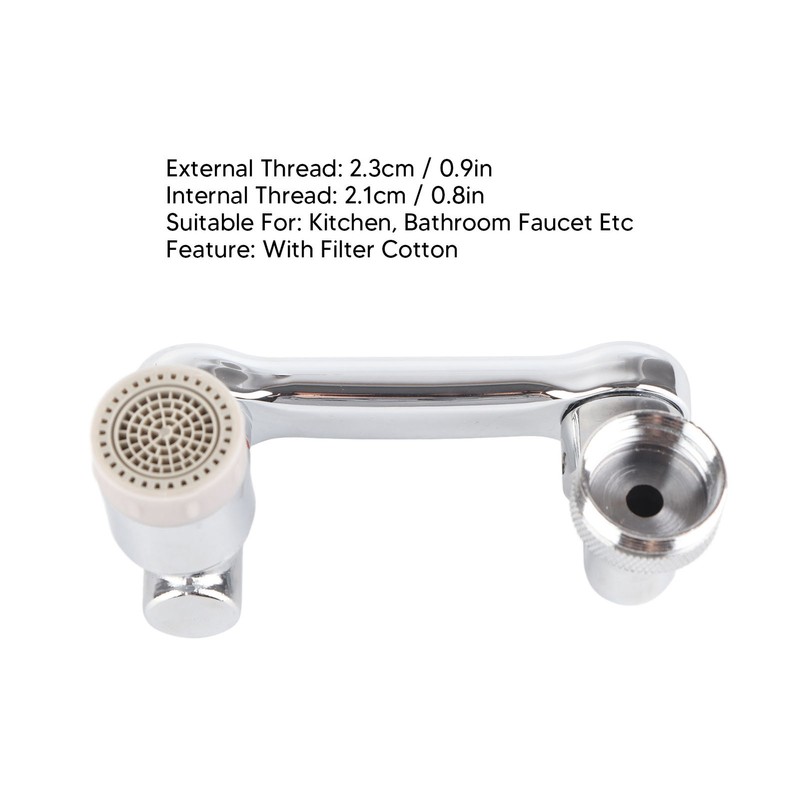 Swivel Faucet Extender Universal Sink Water Aerator with 2 Water