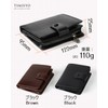 [TIMISYO] Bi-fold Wallet, Men's, Genuine Leather, Large Capacity, Coin Purse,